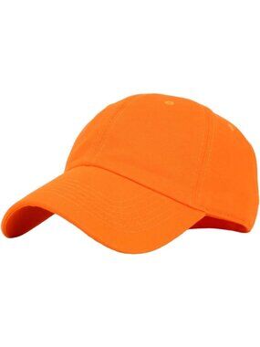 〽️Unisex Orange Adjustable Low Crown Baseball Cap Classic Cotton Plain Dad Hat